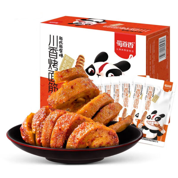 蜀道香 烤面筋 Snacks made of gluten  Latiao  Spicy strips  Chinese snacks  26g per pack X20/18.34oz - 图片 3