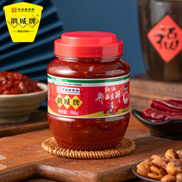 鹃城 郫县豆瓣酱  broad bean paste  Chili sauce  Chinese seasoning  500g per bottle/17.64oz - 图片 2