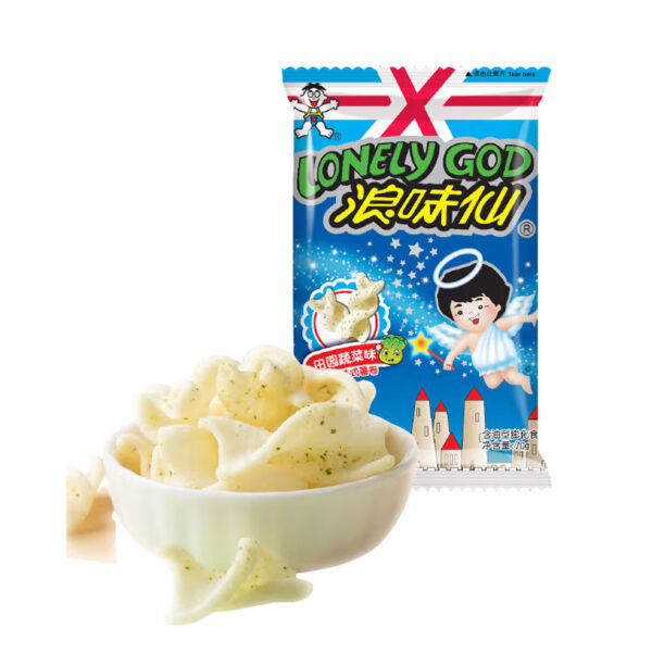 旺旺 浪味仙 薯片 Vegetable-flavored potato chips  Chinese snacks  70g per pack X6/14.82oz - 图片 4