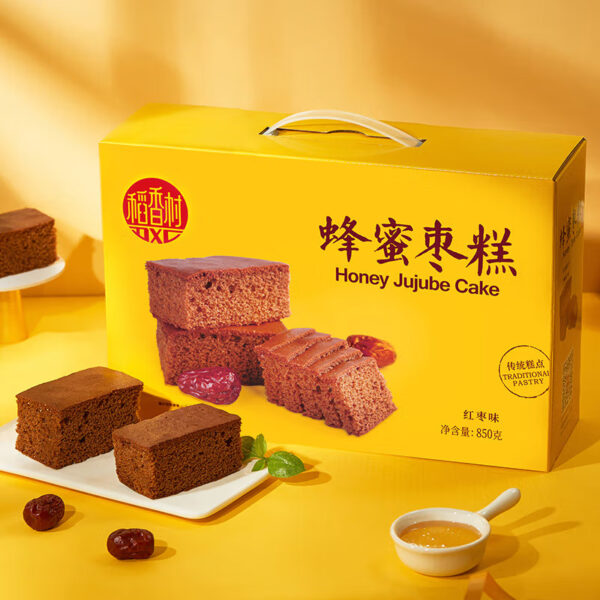 稻香村 蜂蜜枣糕  Chinese cake with red date flavor  Bread  Chinese food  850g per box/29.98oz - 图片 2