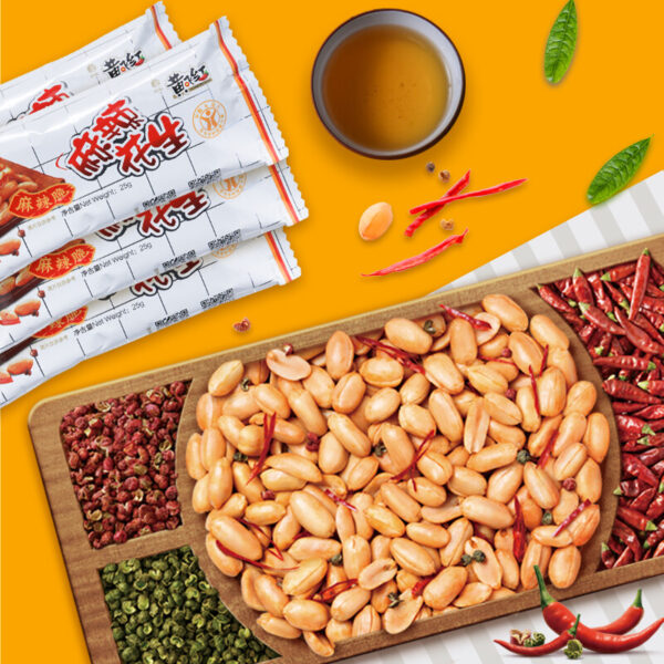 黄飞红  花生  Snacks made of peanut  Chinese snacks  25g per pack X10/8.82oz - 图片 5