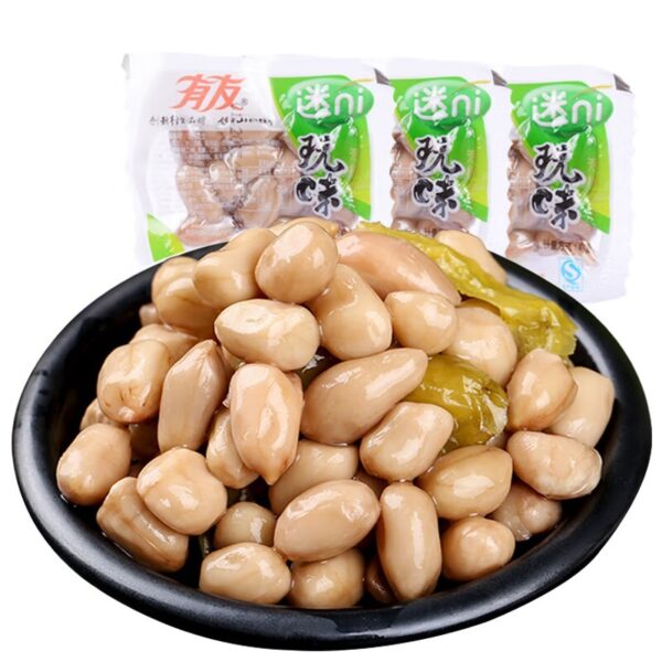 有友  泡花生  野山椒味  Snacks made with peanuts and pickled pepper  Chinese snacks  428g per pack/15.1oz - 图片 3