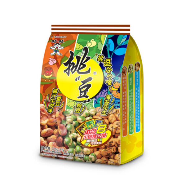 旺旺 挑豆  Snacks made from nuts  Mixed flavors  Chinese snacks  176g per bag/6.21oz
