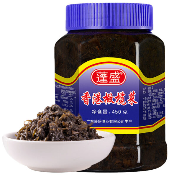 蓬盛 橄榄菜  Pickled vegetables  Chinese seasoning  Chinese food  450g per bottle/15.87oz