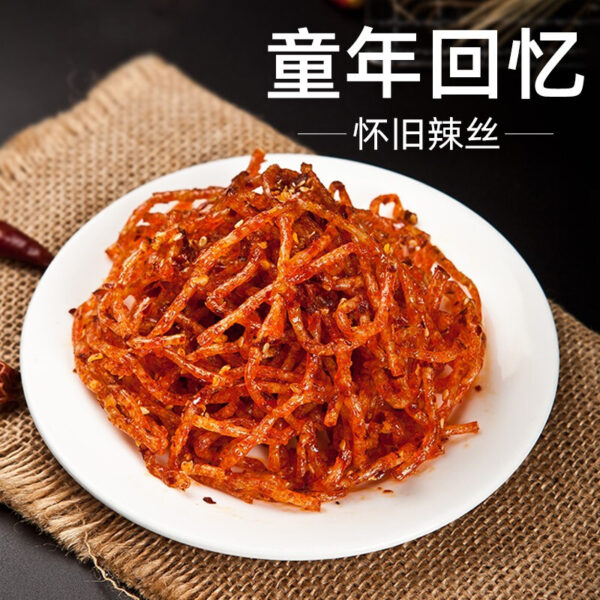霸王丝 辣条 Latiao Very spicy  Spicy strips  Gluten  Chinese snacks  Chinese food  550g per box/19.4oz - 图片 4