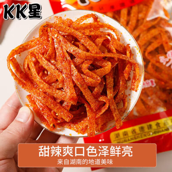 KK星辣条  Latiao  Gluten  Spicy strips  fragrant and spicy  Chinese snacks  18g per pack X25/15.87oz - 图片 5