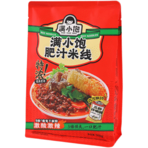 满小饱 肥汁米线  汤浓料足  Rice noodles  Chinese instant noodles  310g per bag X3/32.8oz