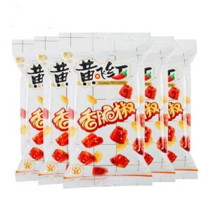 黄飞红 香脆椒 Casual snacks made from chili peppers  Chinese snacks  55g per pack X5/9.7oz