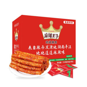 麻辣王子  辣条  Latiao  Spicy strips  Gluten  Chinese snacks  550g per box/19.4oz