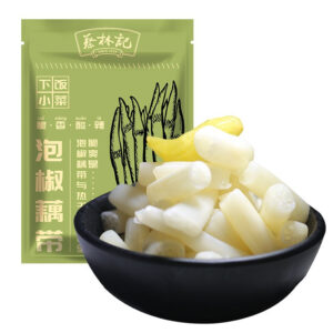 蔡林记 藕带  Chinese pickles made from lotus roots  Sour and spicy delicious  Chinese food  400g per bag/14.11oz