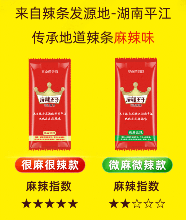 麻辣王子  辣条  Latiao  Spicy strips  Gluten  Chinese snacks  550g per box/19.4oz - 图片 4