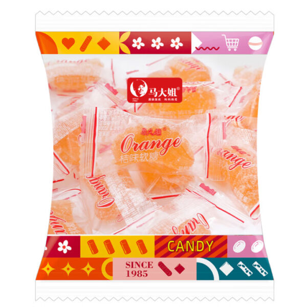 马大姐  橘子味软糖  Orange flavor Soft candy  Chinese snacks  500g per bag/17.64oz