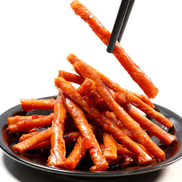 邬辣妈  豆筋  辣条  latiao  Spicy strips  Gluten  Chinese snacks  Chinese food  70g per pack X5/12.35oz - 图片 3