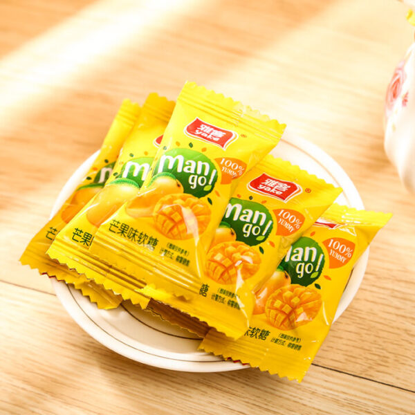 雅客  芒果味软糖  Mango flavor Soft candy  Chinese snacks  500g per bag/17.64oz - 图片 4