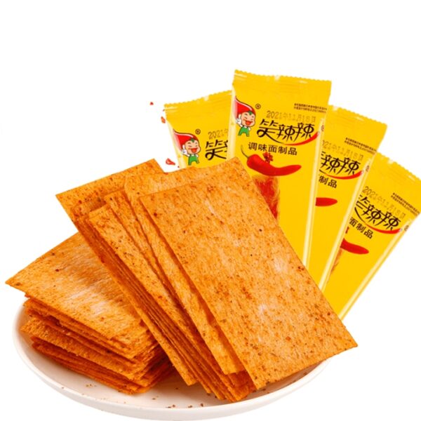 笑辣辣  印度飞饼  辣条  latiao  Spicy strips  Chinese snacks  260g per bag/9.17oz