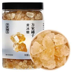 方家铺子  黄冰糖  Yellow rock sugar  Chinese seasonings  600g per bottle/21.16oz