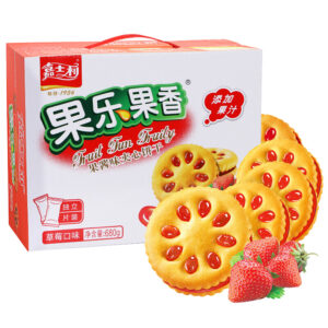 嘉士利  果乐果香  夹心饼干  Sandwich biscuit  Chinese snacks  680g per box/23.99oz