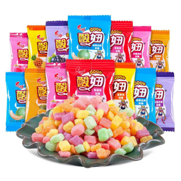 酸妞  软糖  怀旧零食  Soft candy  Chinese fruit-flavored candy  Chinese snacks  310g/ bag X2/21.87oz - 图片 5
